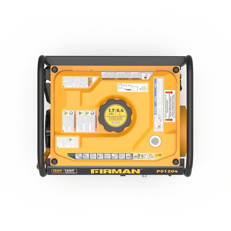 Firman Performance Series P01204 Portable Generator, 30 A, 120 V, 1200 w,Gas, 10 hr Run Time, Recoil Start