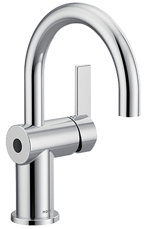 Moen Cia Series 6221EW Bathroom Faucet, 1.2 gpm, 1-Handle, Metal, Chrome, Lever Handle, High-Arc Spout
