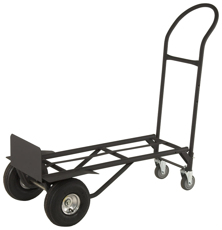 ProSource YY-600-2 Hand Truck, 14 in W Toe Plate, 7-3/4 in D Toe Plate, 800 lb Horizontal, 400 lb Vertical, Black