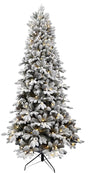 Hometown Holidays 33976 Christmas Tree, 7.5 ft H, Spruce Tree Family, LE 2 Fusible, Mini Light Bulb, Warm White Light
