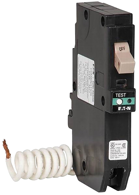 Cutler-Hammer CHFCAF120 Circuit Breaker, AFCI, Type CH, 20 A, 1-Pole, 120/240 V, Plug