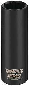 DEWALT IMPACT READY DW22882 Impact Socket, 5/8 in Socket, 1/2 in Drive, Square Drive, 6-Point, Steel, Black Phosphate