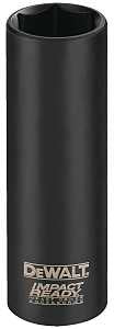 DEWALT IMPACT READY DW22912 Impact Socket, 13/16 in Socket, 1/2 in Drive, Square Drive, 6-Point, Steel, Black Phosphate