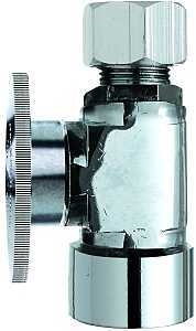 Plumb Pak PP53-1PCLF Shut-Off Valve, 1/2 x 1/2 in Connection, FIP x Compression, Quarter-Turn Actuator, Brass Body
