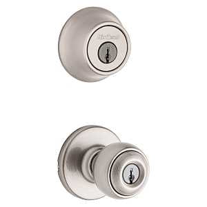 Kwikset 690P 15CP6ALRCSK6 Combination Lockset, Knob Handle, Polo Design, Satin Nickel, 3 Grade