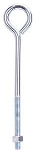 ProSource LR285 Eye Bolt, 9.6 mm Thread, Machine Thread, 3 in L Thread, 1-5/8 in Dia Eye, 285 lb Working Load, Steel, Pack of 10