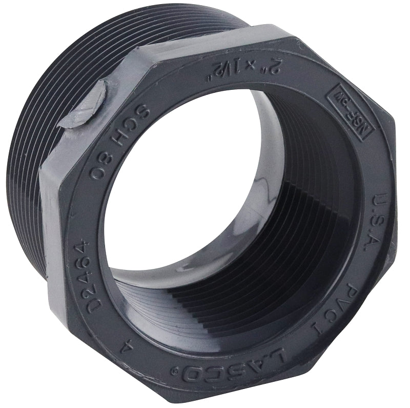 IPEX 036669 Reducer Bushing, 2 x 1-1/2 in, MNPT x FNPT, PVC, SCH 80 Schedule, 400, 470 psi Pressure