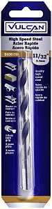 Vulcan 232051OR Jobber Drill Bit, 11/32 in Dia, 4-3/4 in OAL, 3-Flat Shank