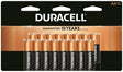 Duracell COPPERTOP MN1500 Series MN1500B16 Battery, 1.5 V Battery, AA Battery, Alkaline, Manganese Dioxide
