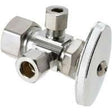 BrassCraft CR1900RX C1 Stop Valve, 1/2 x 3/8 x 1/4 in Connection, Compression, 125 psi Pressure, Brass Body, 2.82 in L