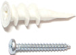 Midwest Fastener 10421 Wall Anchor with Screw, #8 Thread, 1-1/4 in L, Plastic