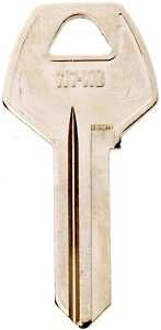 Hy-Ko 11010CO87 Key Blank, Brass, Nickel, For: Corbin Russwin Cabinet, House Locks and Padlocks, CO87 Key Number, Pack of 10