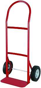 ProSource YY-250-1 Hand Truck, 14 in W Toe Plate, 7 in D Toe Plate, 250 lb, Solid Rubber Caster, Steel Frame, Red