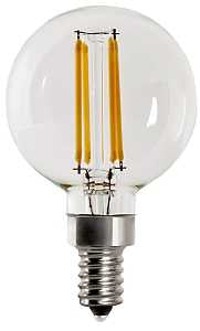 Feit Electric BPG1640950CAFIL/2 LED Light Bulb, Globe, 500 Lumens, 5.5 W, G16 Lamp, E12 Lamp Base, Dimmable, 2/PK, Pack of 6