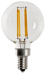 Feit Electric BPG1640950CAFIL/2 LED Light Bulb, Globe, 500 Lumens, 5.5 W, G16 Lamp, E12 Lamp Base, Dimmable, 2/PK, Pack of 6