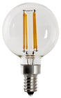 Feit Electric BPG1660950CAFIL/2 LED Light Bulb, Globe, 500 Lumens, 5.5 W, G16 Lamp, E12 Lamp Base, Dimmable, Pack of 6