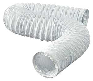 Dundas Jafine FD420ZW Flexible Duct, 4 in OD, 20 ft L, Vinyl