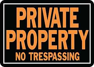 Hy-Ko Hy-Glo Series 848 Identification Sign, 9-1/4 x 14 in Dimensions, Rectangular, PRIVATE PROPERTY NO TRESPASSING, Pack of 12
