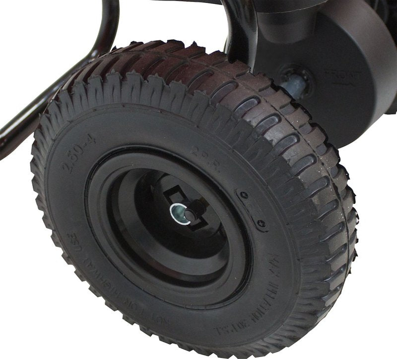 Chapin 8001A Residential Lawn Turf Spreader with Rubber Tire, 70 lb, Powder-Coated Steel Frame, Poly Hopper