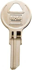 Hy-Ko 11010CG27 Key Blank, Brass, Nickel, For: Chicago Cabinet, House Locks and Padlocks, CG27 Key Number, Pack of 10