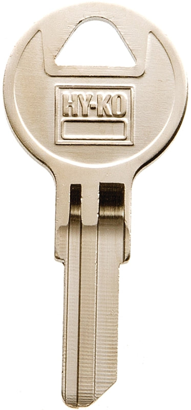 Hy-Ko 11010CG27 Key Blank, Brass, Nickel, For: Chicago Cabinet, House Locks and Padlocks, CG27 Key Number, Pack of 10