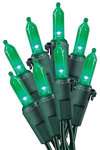 Sylvania V4084533 Light Set, Christmas, 120 V, 9.6 W, LED Lamp, Green Lamp, 25,000 hr Average Life