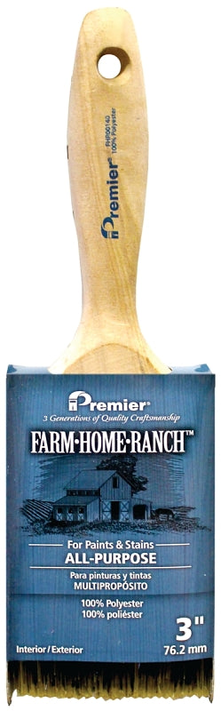 Premier FHR00140 Paint Brush, 3 in W, Polyester Bristle