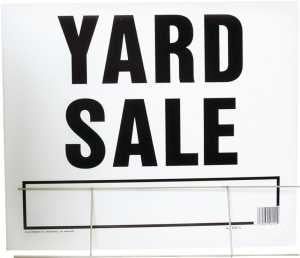 Hy-Ko LYS-5 Lawn Sign, YARD SALE, Black Legend, Plastic, 24 in W x 19 in H Dimensions, Pack of 5