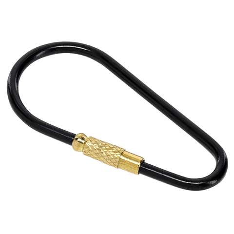 HILLMAN Sanitas Brass Black/Gold Key Ring