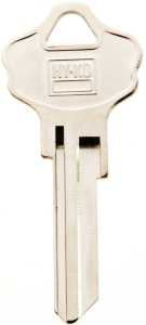 Hy-Ko 11050KW10 Key Blank, Brass, Nickel, For: Kwikset Cabinet, House Locks and Padlocks, Pack of 50