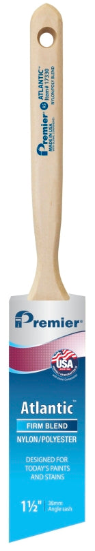 Premier Atlantic 17330 Paint Brush, 1-1/2 in W, Nylon/Polyester Bristle