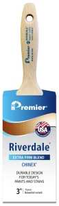 Premier Riverdale 17273 Paint Brush, 3 in W, Beavertail Varnish Brush, 3-3/16 in L Bristle, Chinex Bristle