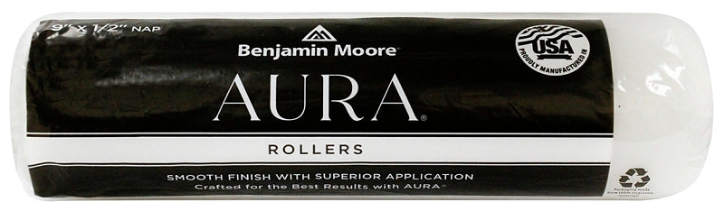 Benjamin Moore 073590-018 Paint Roller Cover, 1/2 in Thick Nap, 9 in L