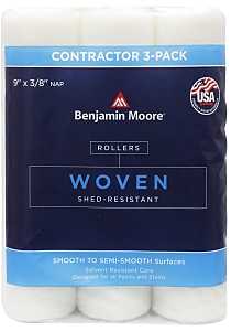 Benjamin Moore U65694-018 Woven Roller Cover, 3/8 in Thick Nap, 9 in L, White