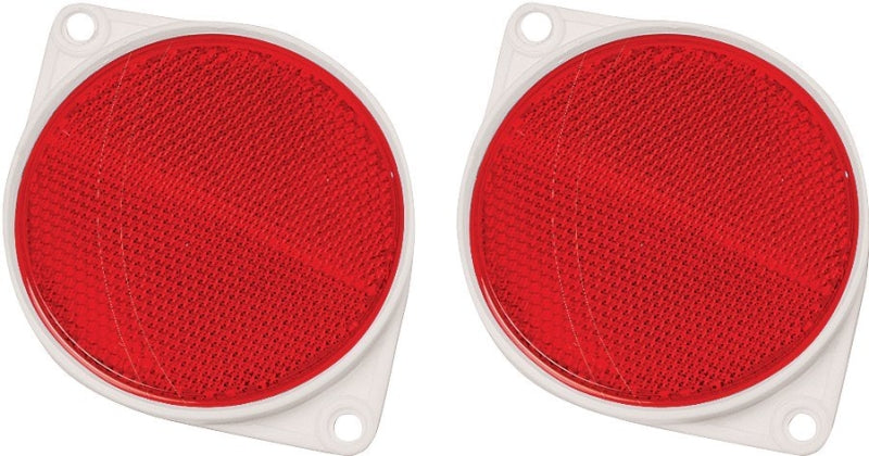 Hy-Ko CDRF-3R Carded Reflector, Bracket Mounting, 9.63 in L Post, Red Reflector