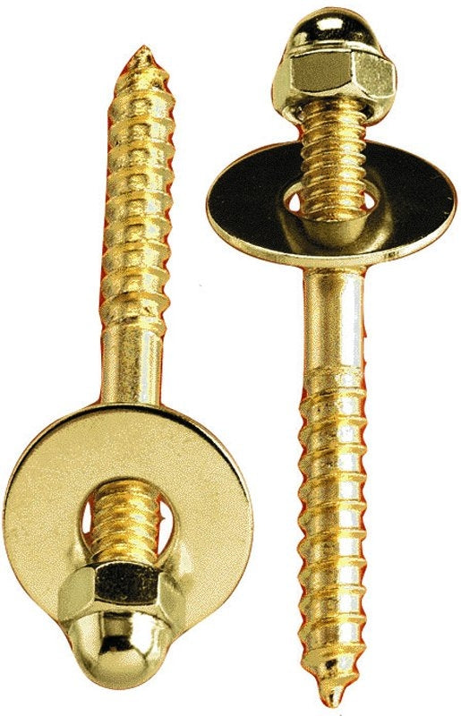 Plumb Pak PP835-15 Screw Set, 1/4-20 x 2-1/2 in Dimensions, Brass, Pack of 6