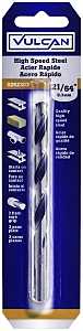 Vulcan 231911OR Jobber Drill Bit, 21/64 in Dia, 4-5/8 in OAL, 3-Flat Shank