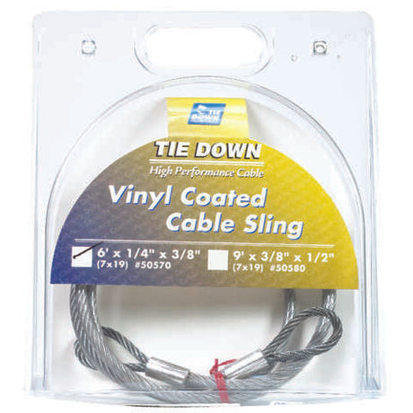 Tie Down Engineering Clear Vinyl Galvanized Steel 1/4 in. D X 6 ft. L Cable Sling