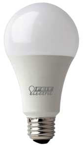 Feit Electric OM100DM LED Lamp, 120 V, 1600 Lumens, 17.5 W, A19 Lamp, 100 W Equivalent, E26 Lamp Base