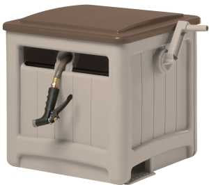 Suncast SMT200B Hose Hideaway, 5/8 in Hose, 225 ft Hose, Crank Handle, Resin