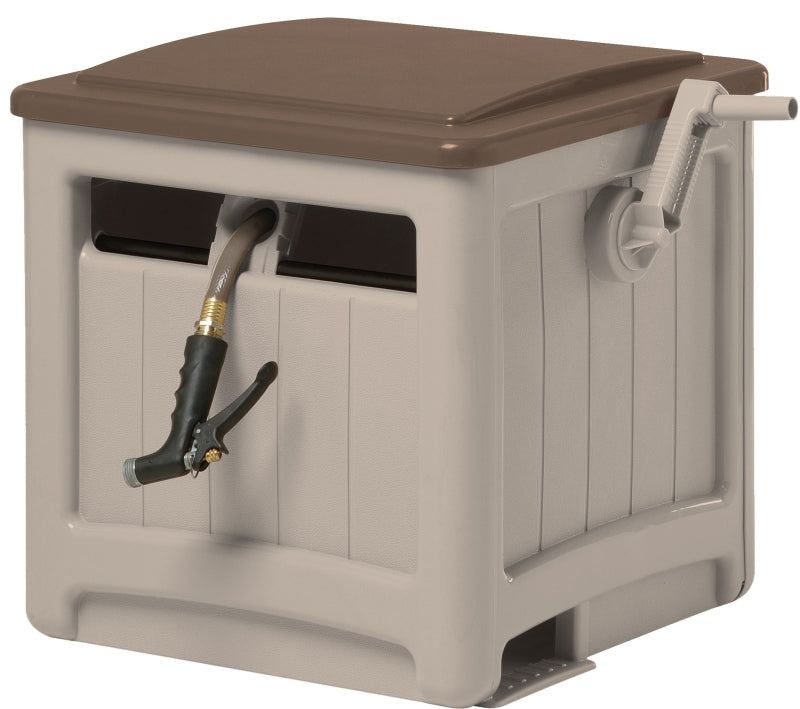 Suncast SMT200B Hose Hideaway, 5/8 in Hose, 225 ft Hose, Crank Handle, Resin