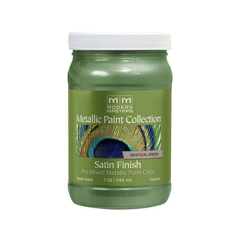 Modern Masters Shimmer Satin Mystical Green Metallic Paint 1 qt