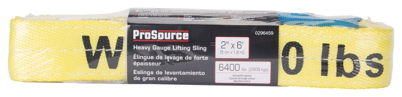 ProSource FH4019 Lifting Sling, Heavy-Duty, Polyester, Yellow