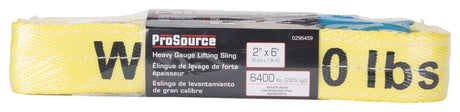 ProSource FH4019 Lifting Sling, Heavy-Duty, Polyester, Yellow