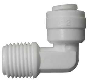 Watts PL-3009 Tube Elbow, 1/4 in, OD x MIP, 90 deg Angle, Plastic, 150 psi
