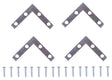 ProSource FC-Z02-C4PS Corner Brace, 2 in L, 2 in W, 3/8 in H, Steel, Zinc-Plated, 1.6 mm Thick Material