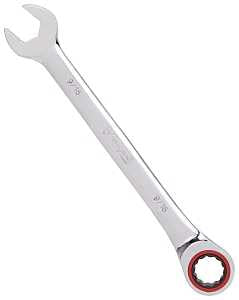 Vulcan PG9/16 Combination Wrench, SAE, 9/16 in Head, Chrome Vanadium Steel, Polished Mirror