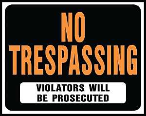 Hy-Ko Hy-Glo Series SP-104 Identification Sign, Rectangular, NO TRESPASSING VIOLATORS WILL BE PROSECUTED, Plastic, Pack of 5