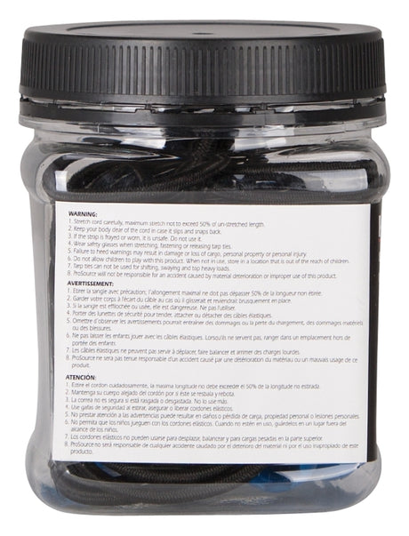 ProSource FH4031 Canopy Tarp Tie, Heavy-Duty, Plastic/Rubber, Black/Blue, Pack of 12