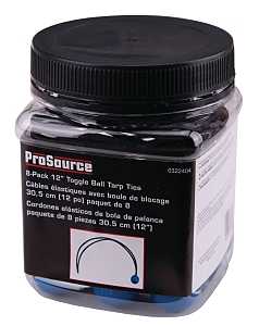 ProSource FH4031 Canopy Tarp Tie, Heavy-Duty, Plastic/Rubber, Black/Blue, Pack of 12
